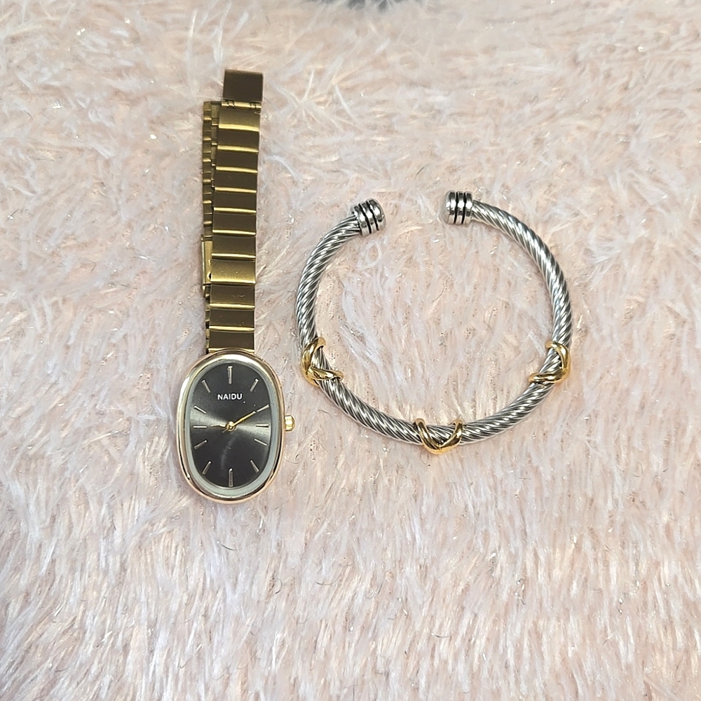fashion watch + bangle accessories